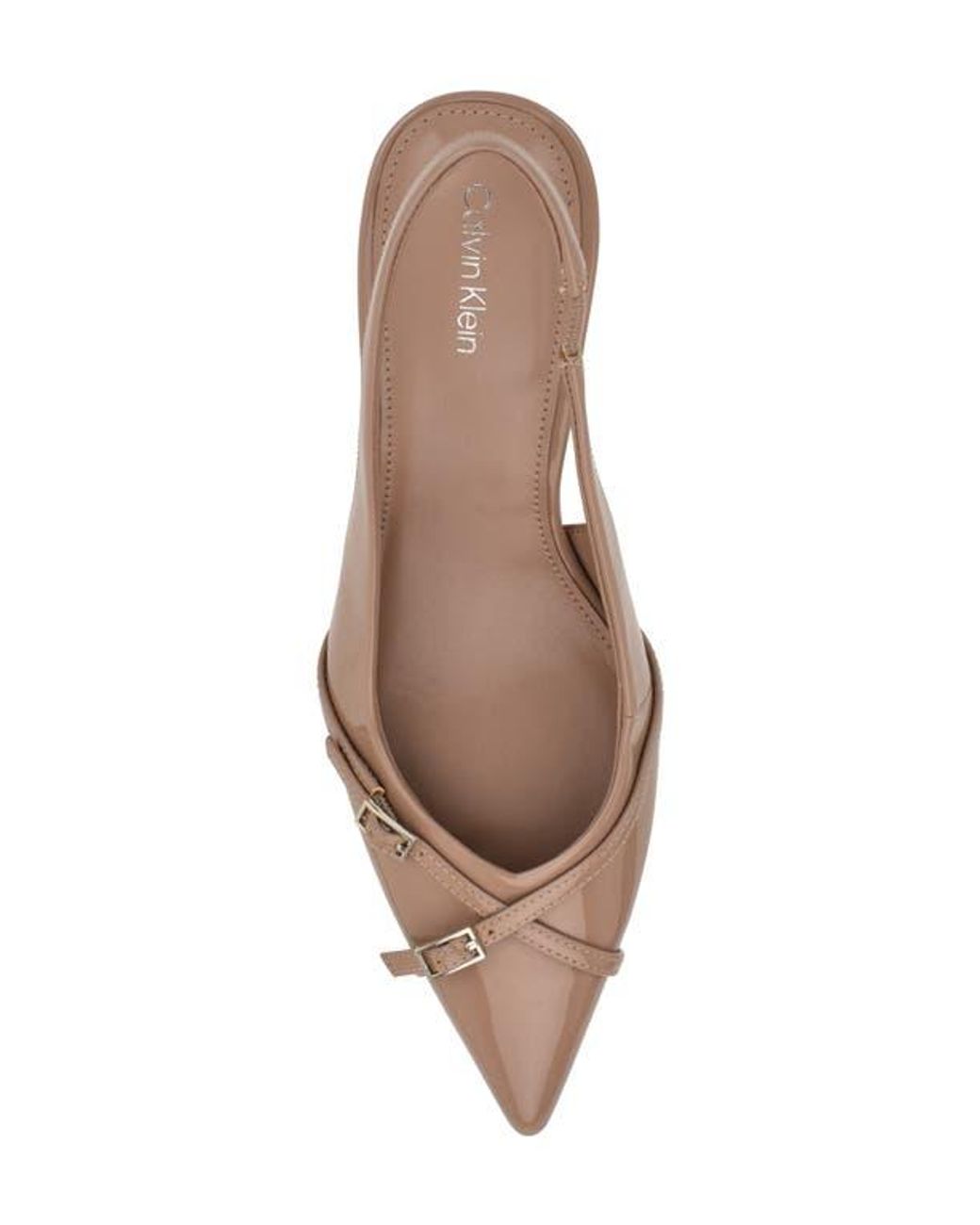 Calvin Klein Brown Tulissa 2 Pointed Toe Slingback Pump