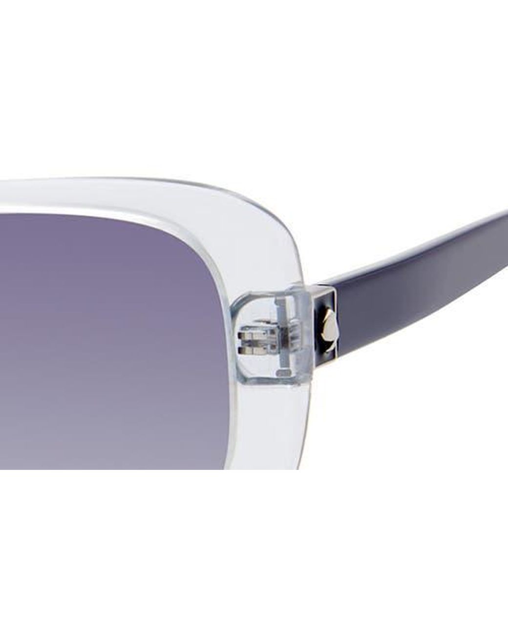 Kate Spade Purple Dionna 52Mm Polarized Gradient Rectangular Sunglasses