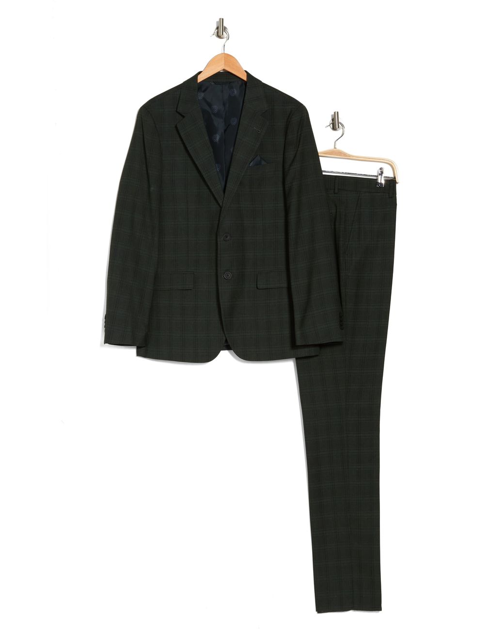 Vince Camuto Bell Slim Fit Plaid Stretch Suit in Black for Men Lyst
