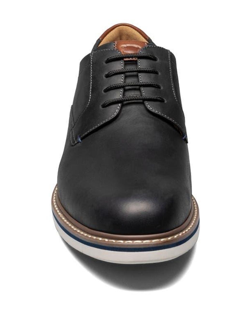 Florsheim Black Norfolk Plain Toe Derby for men