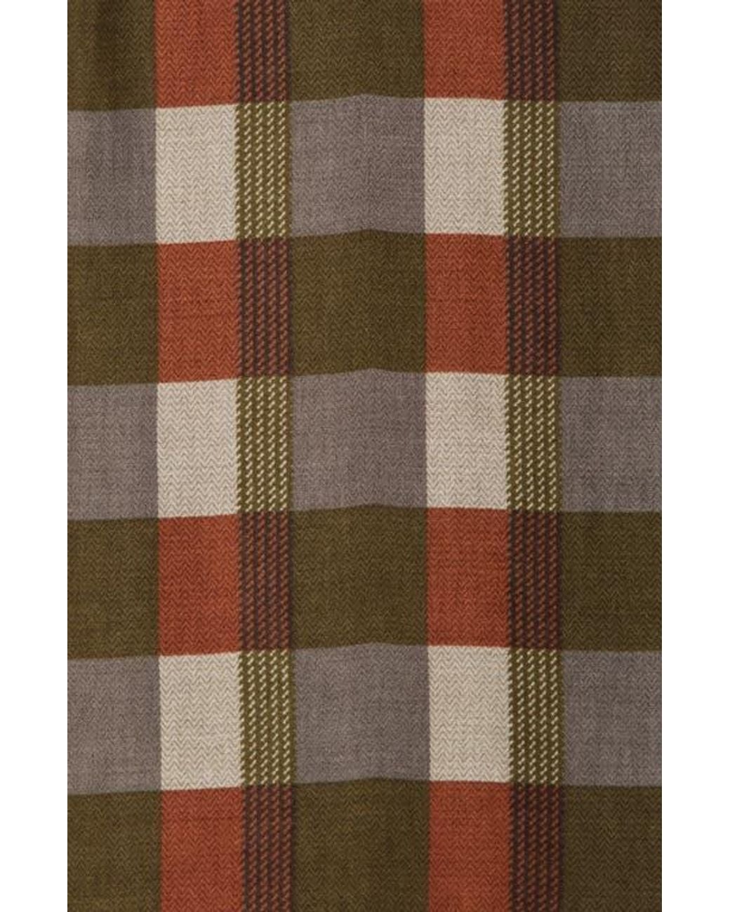La Fiorentina Brown Checkered Print Lightweight Wrap