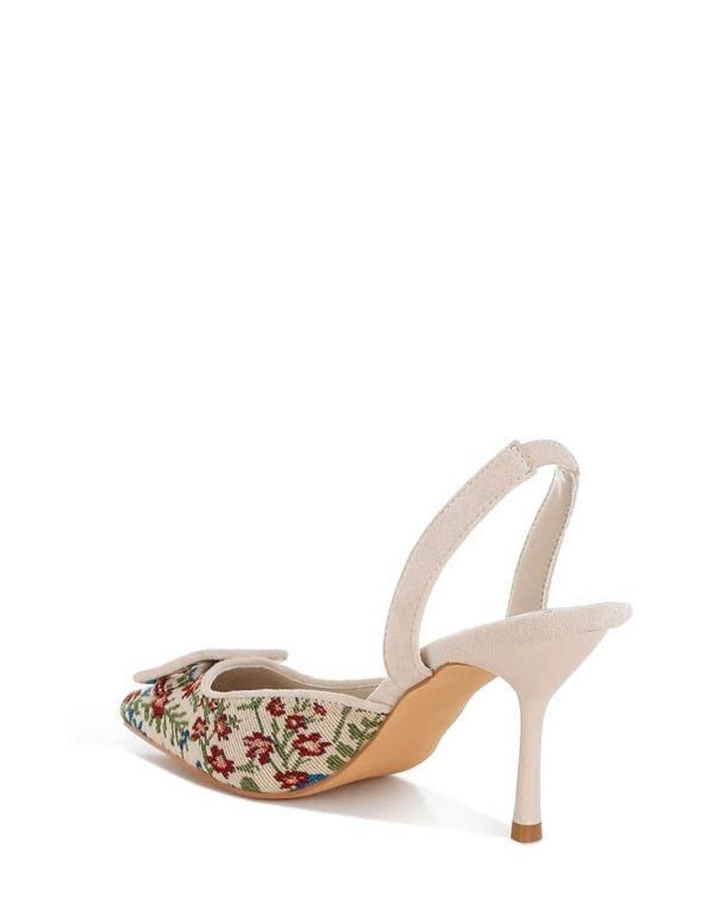 LONDON RAG White Miraya Pointed Toe Pump