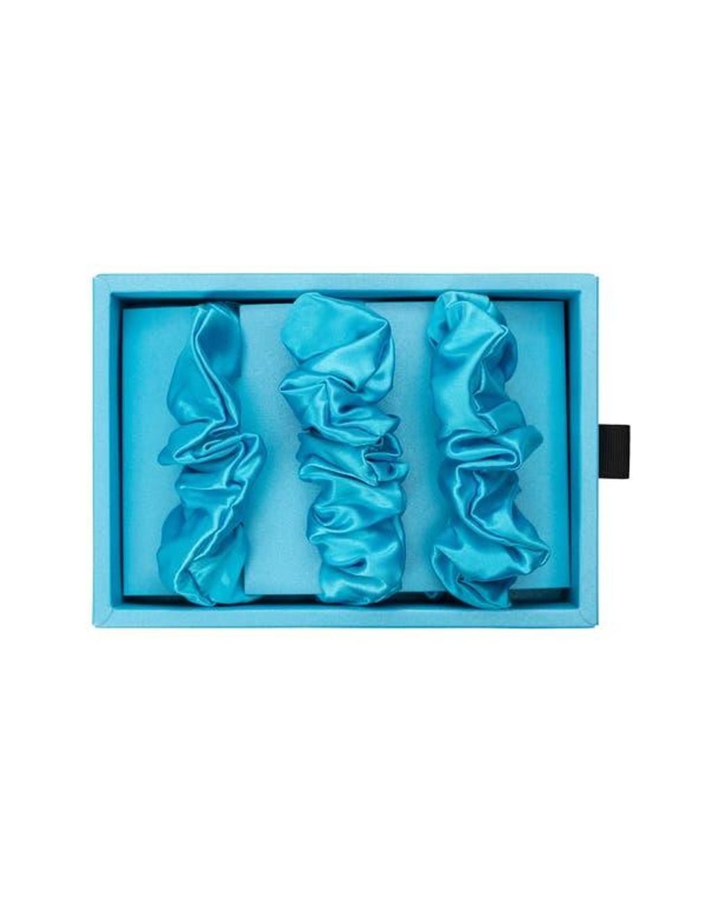 BLISSY Blue 3-Pack Silk Scrunchies