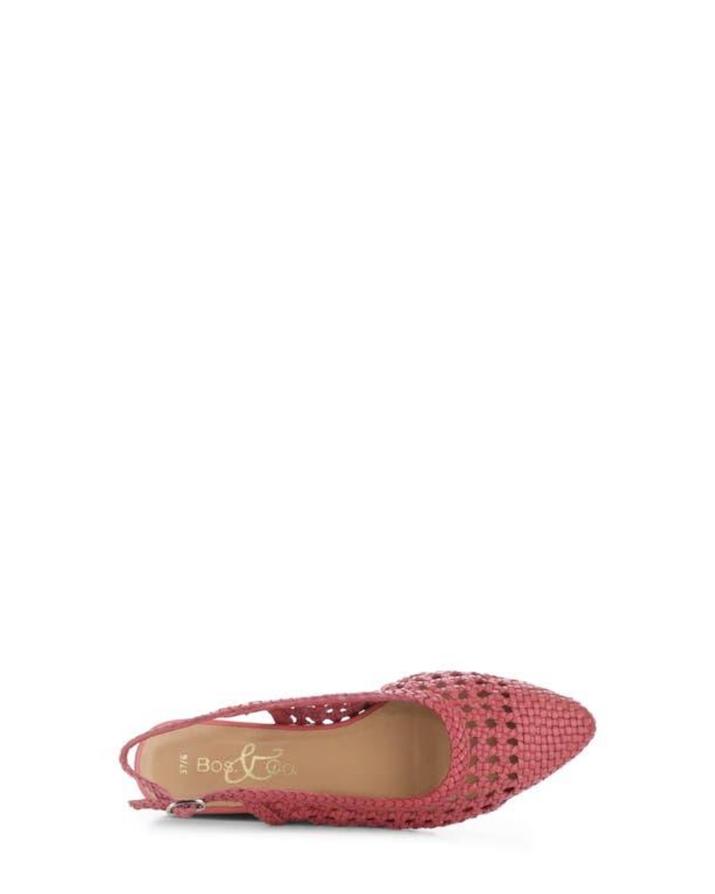 Bos. & Co. Red Willow Slingback Cap Toe Flat