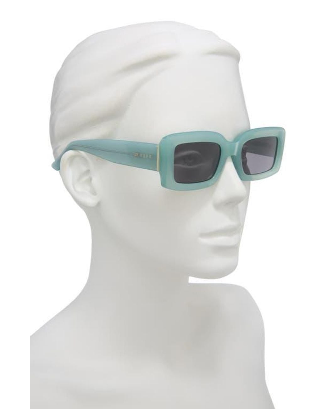 DIFF Green 53Mm Rectangle Sunglasses for men