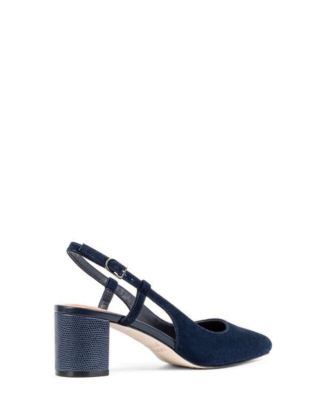 Donald J Pliner Blue Slingback Pointed Toe Pumps