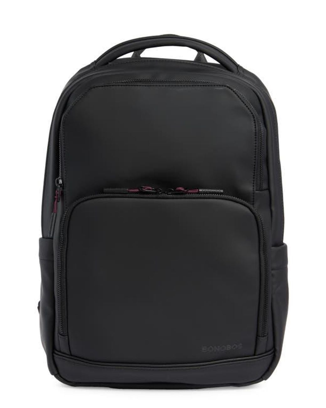 Bonobos Black Rubberized Backpack for men