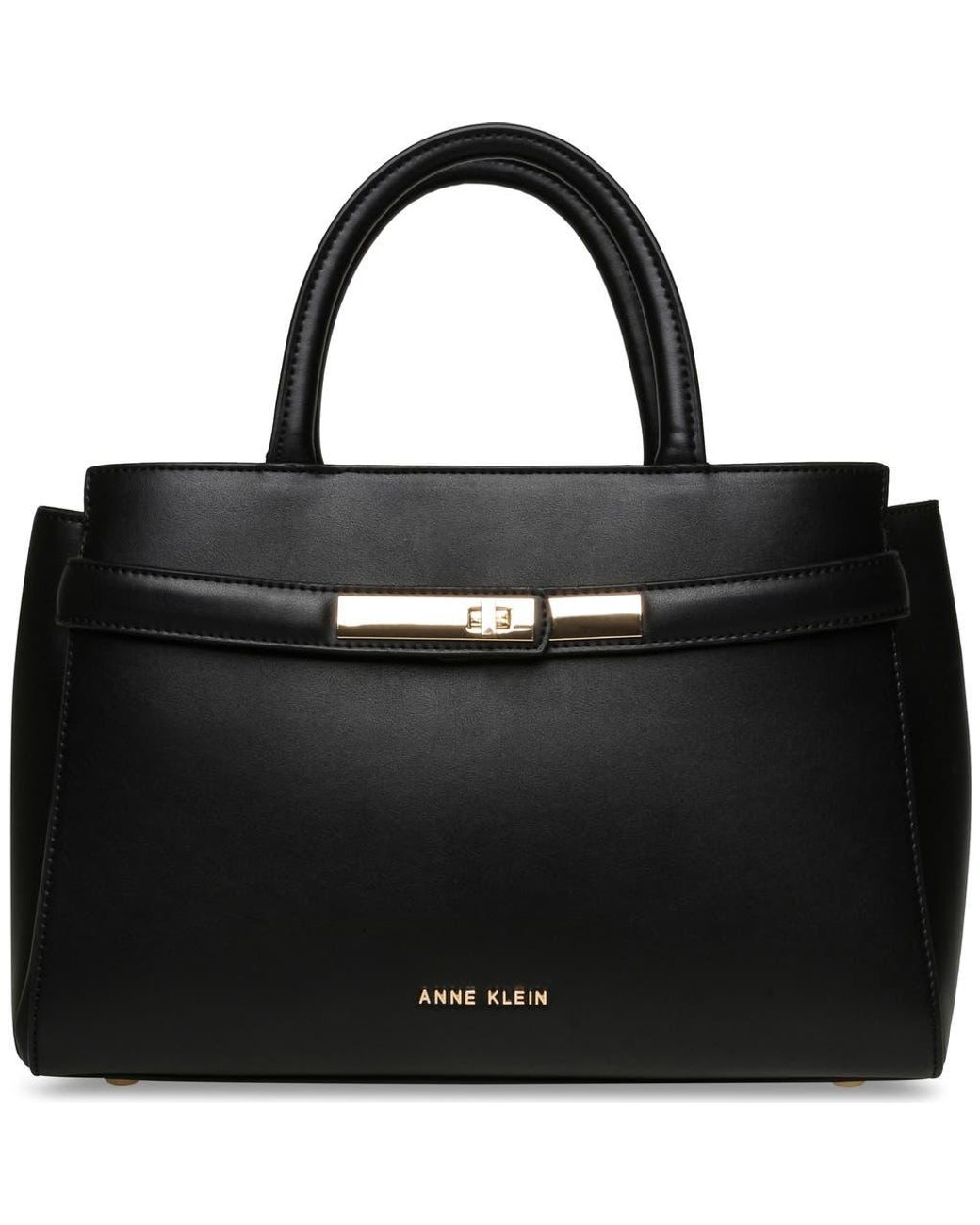 Anne Klein Triple Compartment Satchel Bag in Black Lyst
