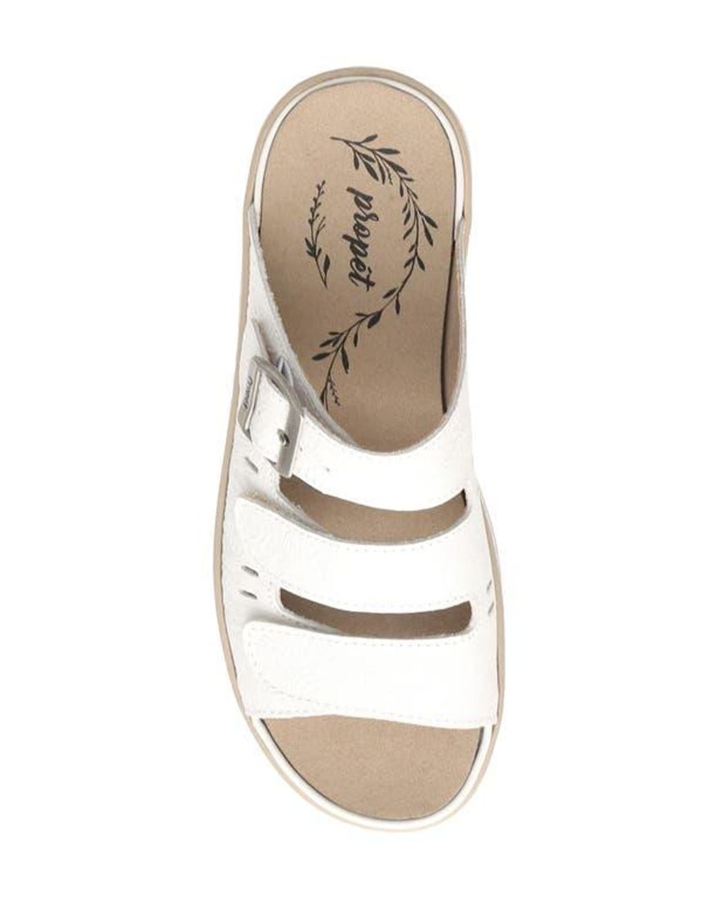 Propet White Breezy Walker Slide Sandal