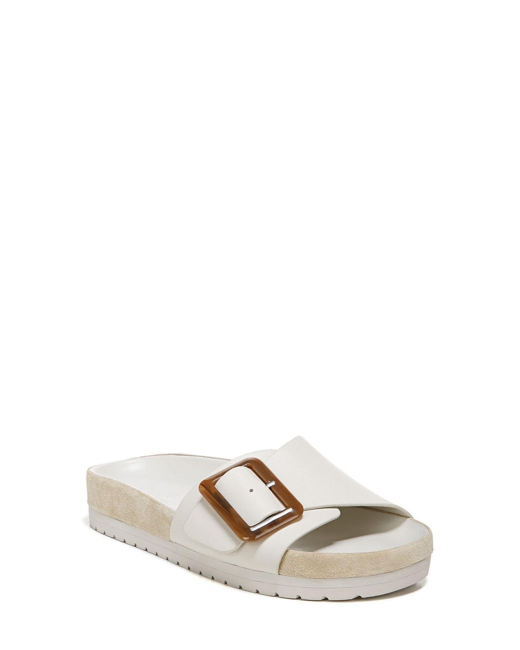 Vince Grant Slide Sandal in White | Lyst