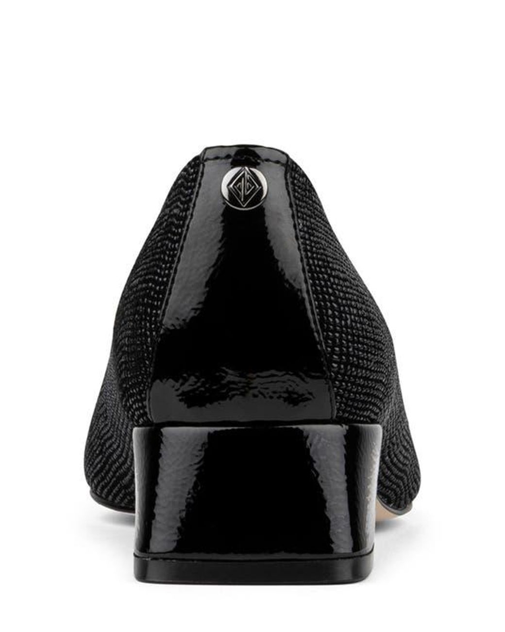 Donald J Pliner Black Cap Toe Pump