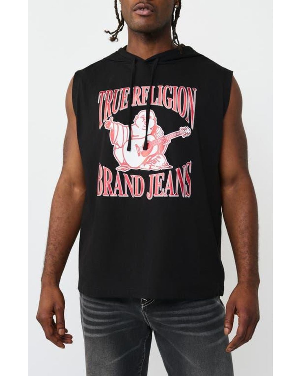 TRUE RELIGION Buddha Basketball Hooded Tank In Black For Men Lyst true-religion-buddha-basketball-hooded-tank-in-black-for-men-lyst