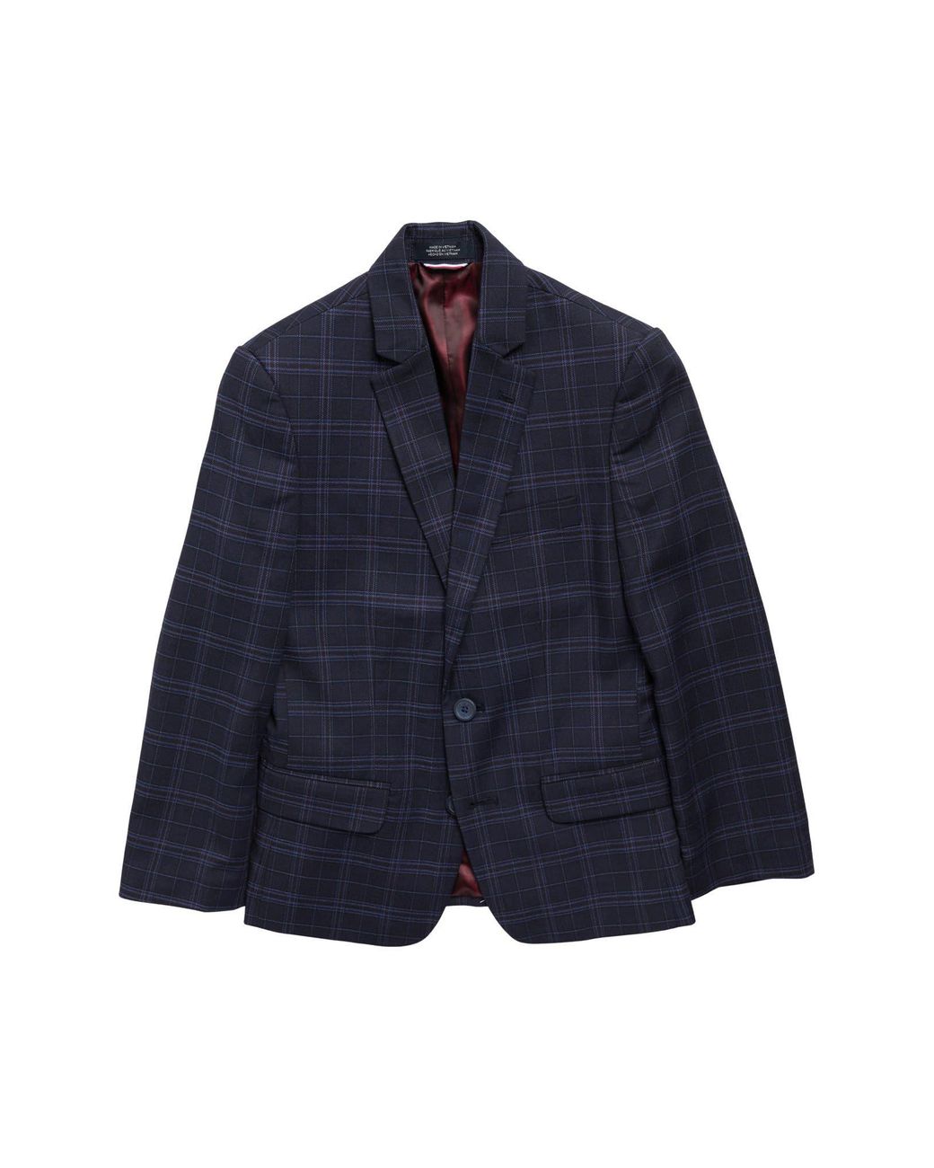 Tommy Hilfiger Kids' Plaid Stretch Sportcoat Jacket In Yacht Navy At ...