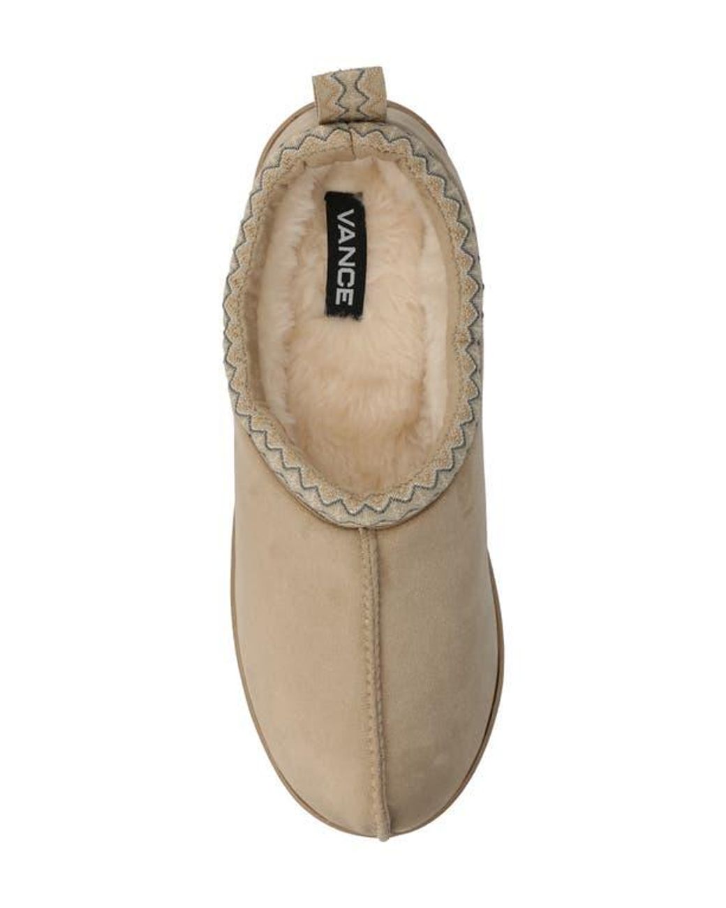 Vance Co. Natural Lance Leather Slipper for men