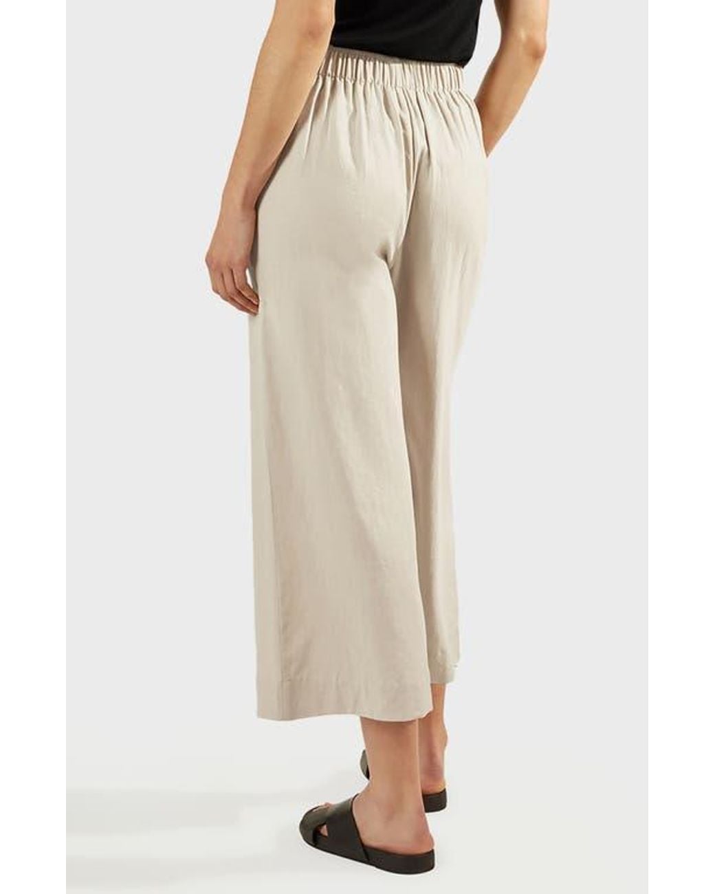 Matty M Natural Magnolia Linen Blend Culottes