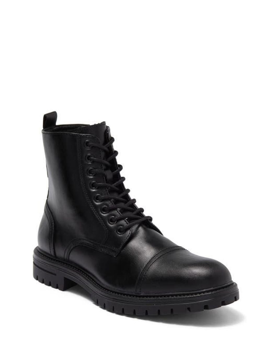 New Mens Abound Burbank Black Faux Leather Cap Toe‎ Combat Boots Size 8.5 M NWOB Eastern-Brown-  main image 3