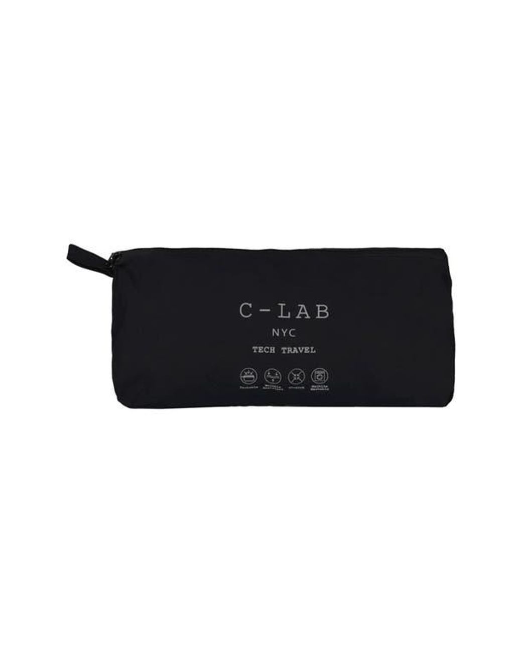C-LAB NYC Black Packable Woven Tech Jacket for men