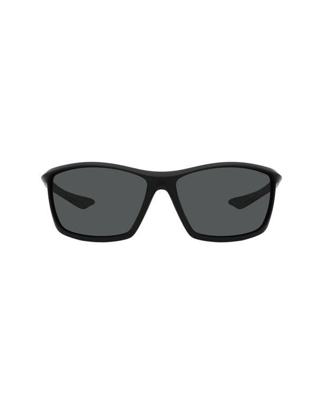 Fossil Black 63Mm Polarized Rectangular Sunglasses for men