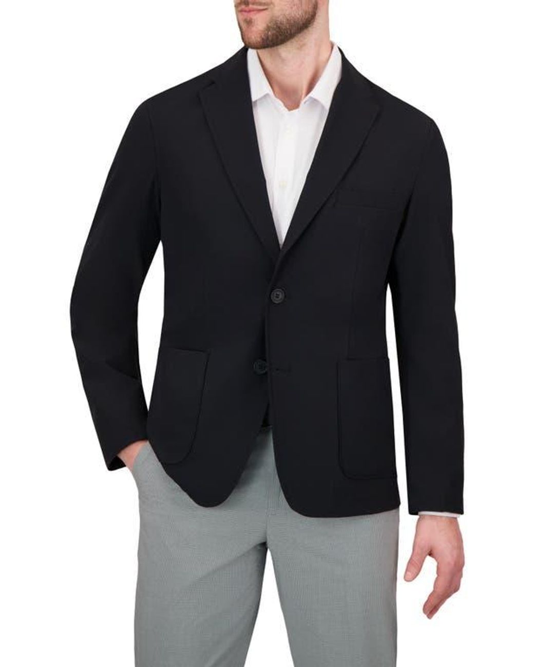 C-LAB NYC Black Packable Woven Tech Jacket for men