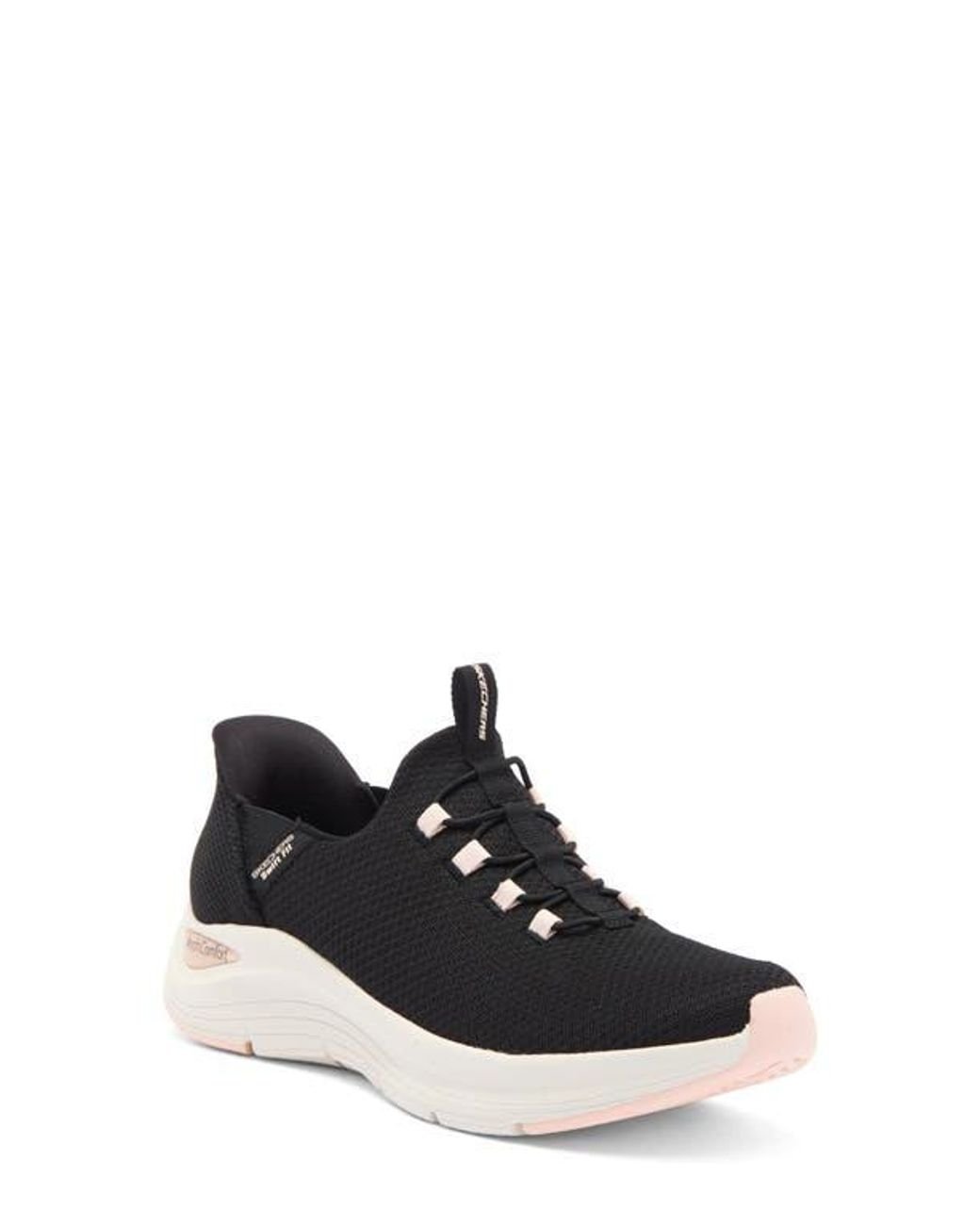 Skechers swift fit arch comfort sneaker in white lyst