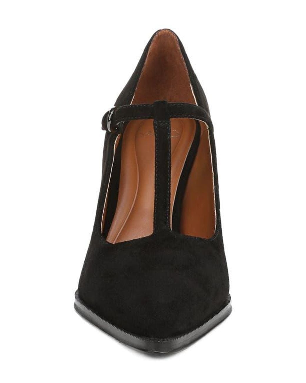 Sarto Black Atley T-Strap Pointed Toe Pump