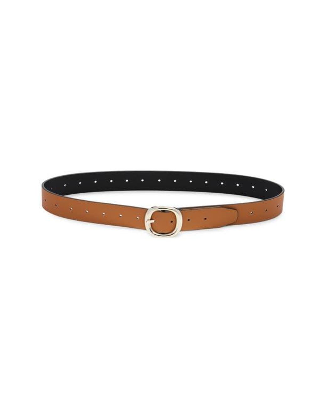 Steve Madden Brown Reversible Faux Leather Belt