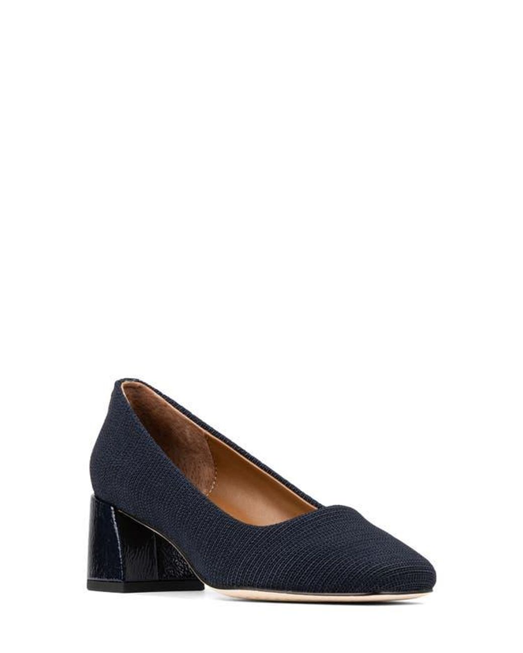 Donald J Pliner Blue Square Toe Pump