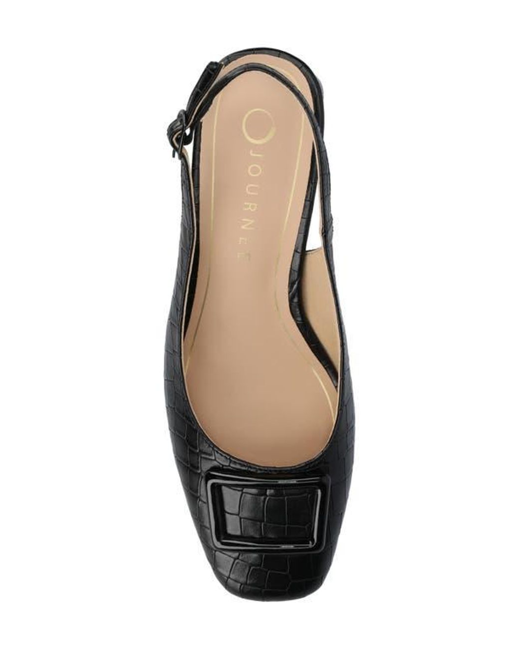 Journee Collection Black Everlee Slingback Pump