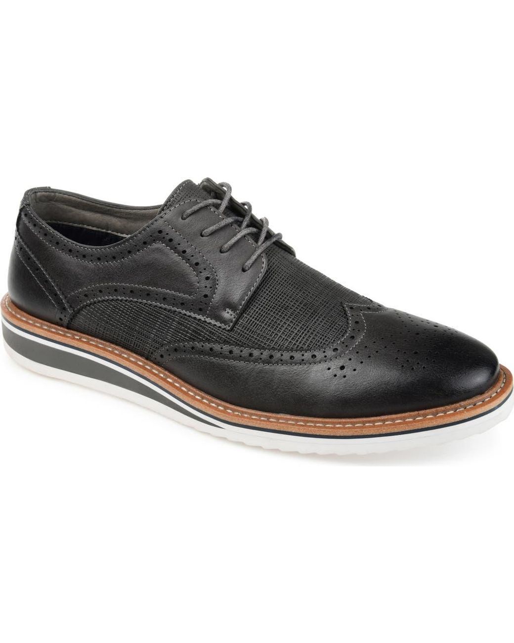Vance Co. Black Warrick Wingtip Derby for men