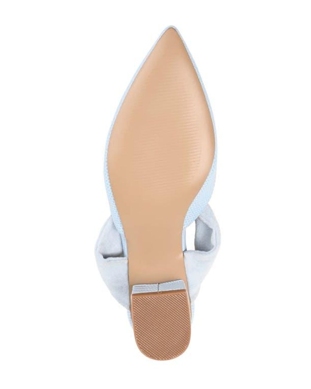 Journee Collection Blue Lizard-Embossed Mule Slip-On Flats