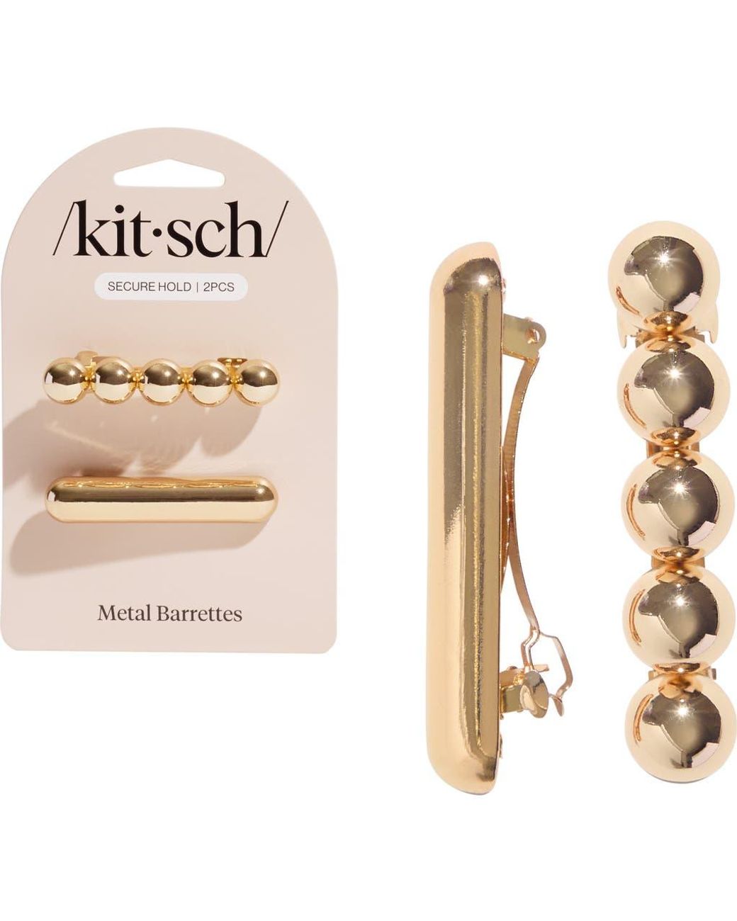 Kitsch Metallic 2-Pack Barrettes