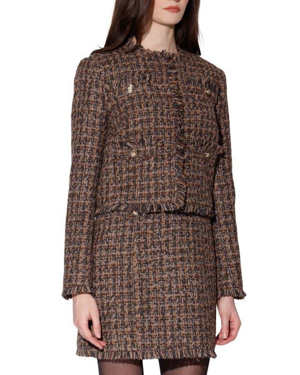 Walter Baker Brown Tucker Tweed Jacket
