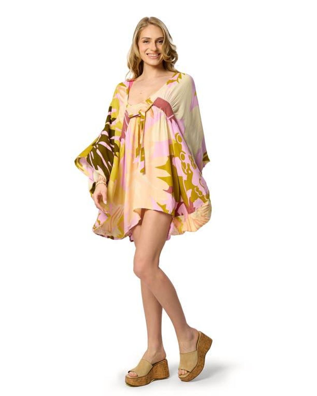 Saachi Pink Floral Caftan