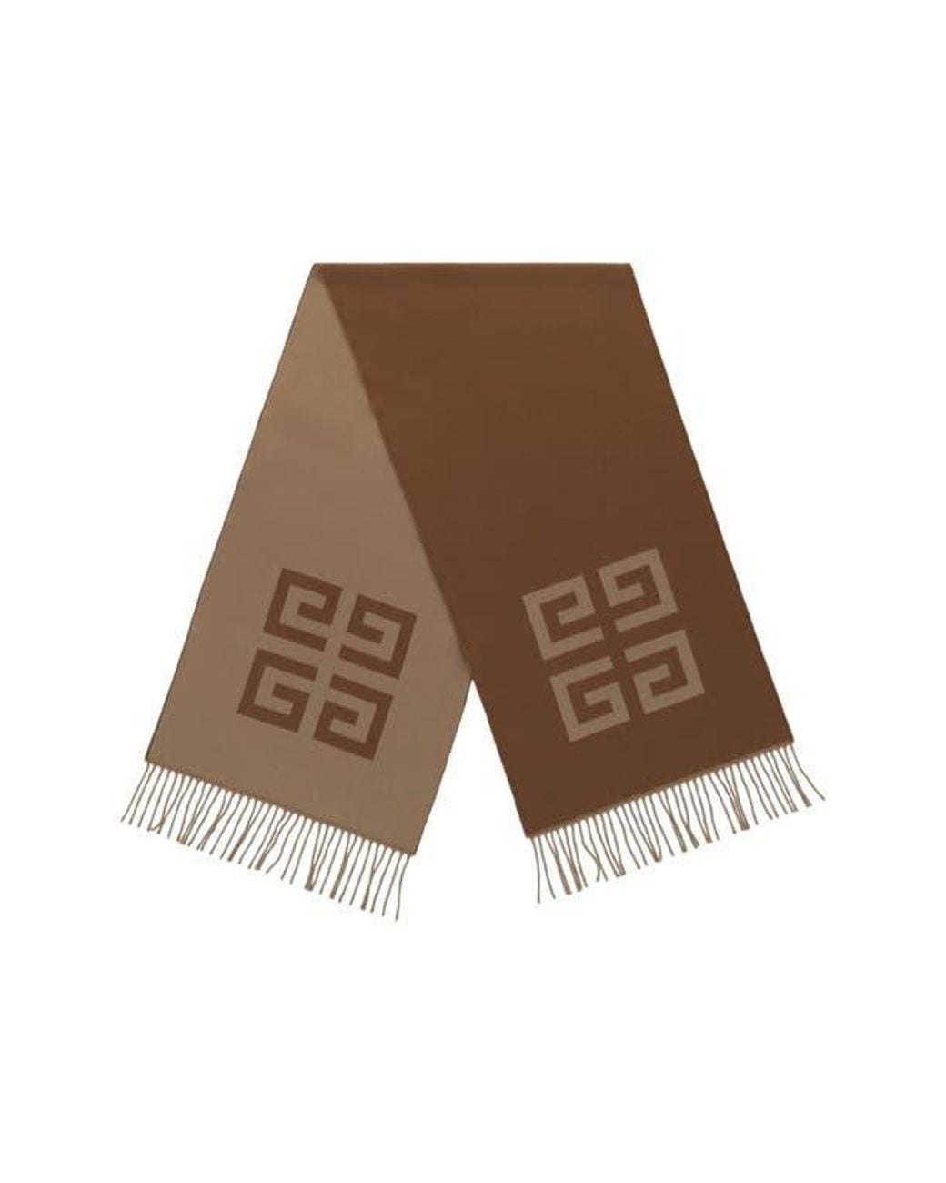 Givenchy Brown 4G Reversible Wool Scarf