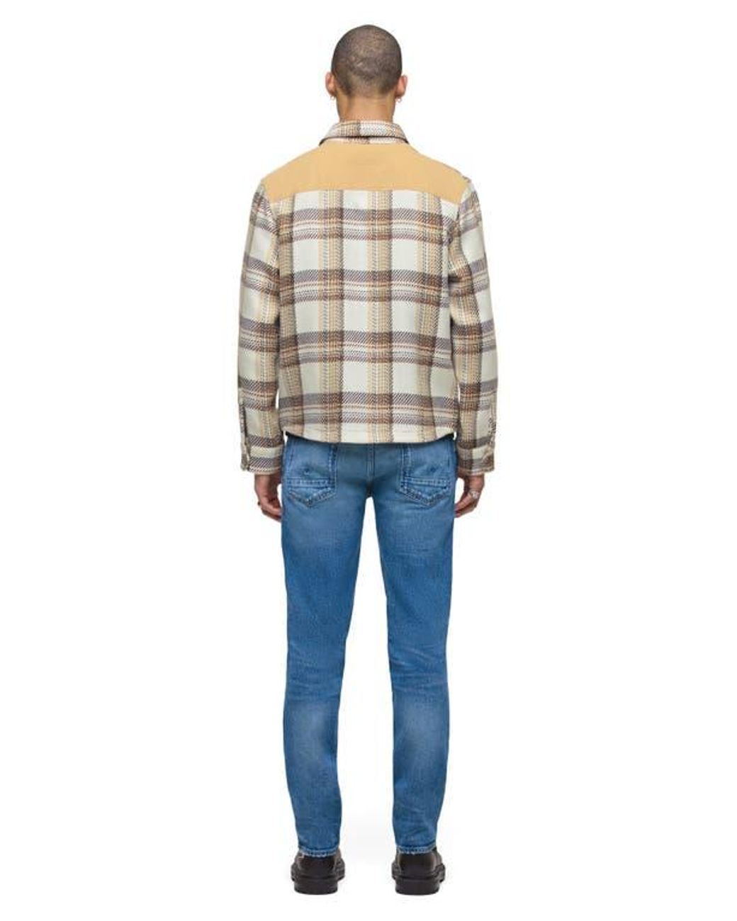 Hudson Blue Plaid Shirt Jacket for men