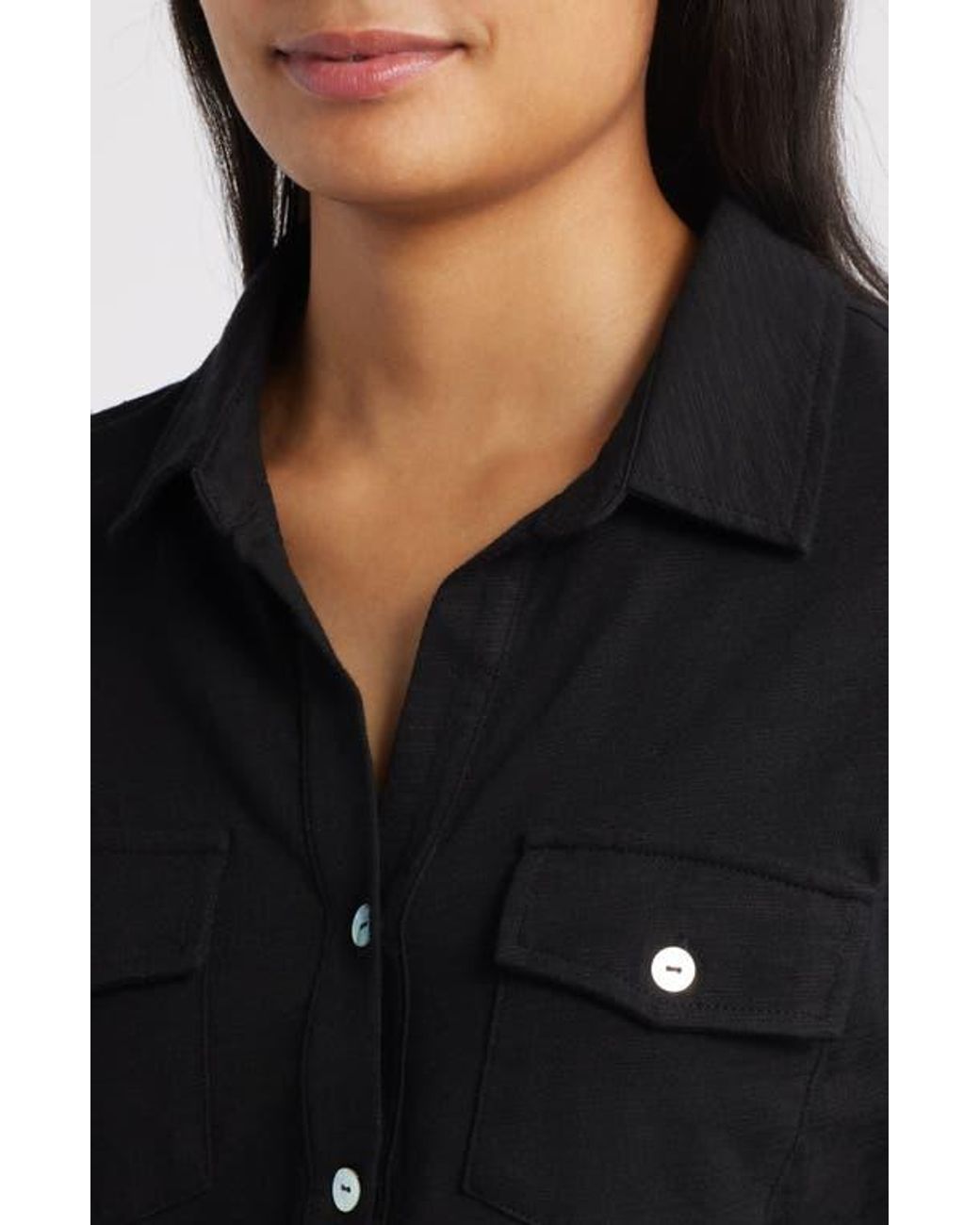 Apny Black Western Button-Up Shirt
