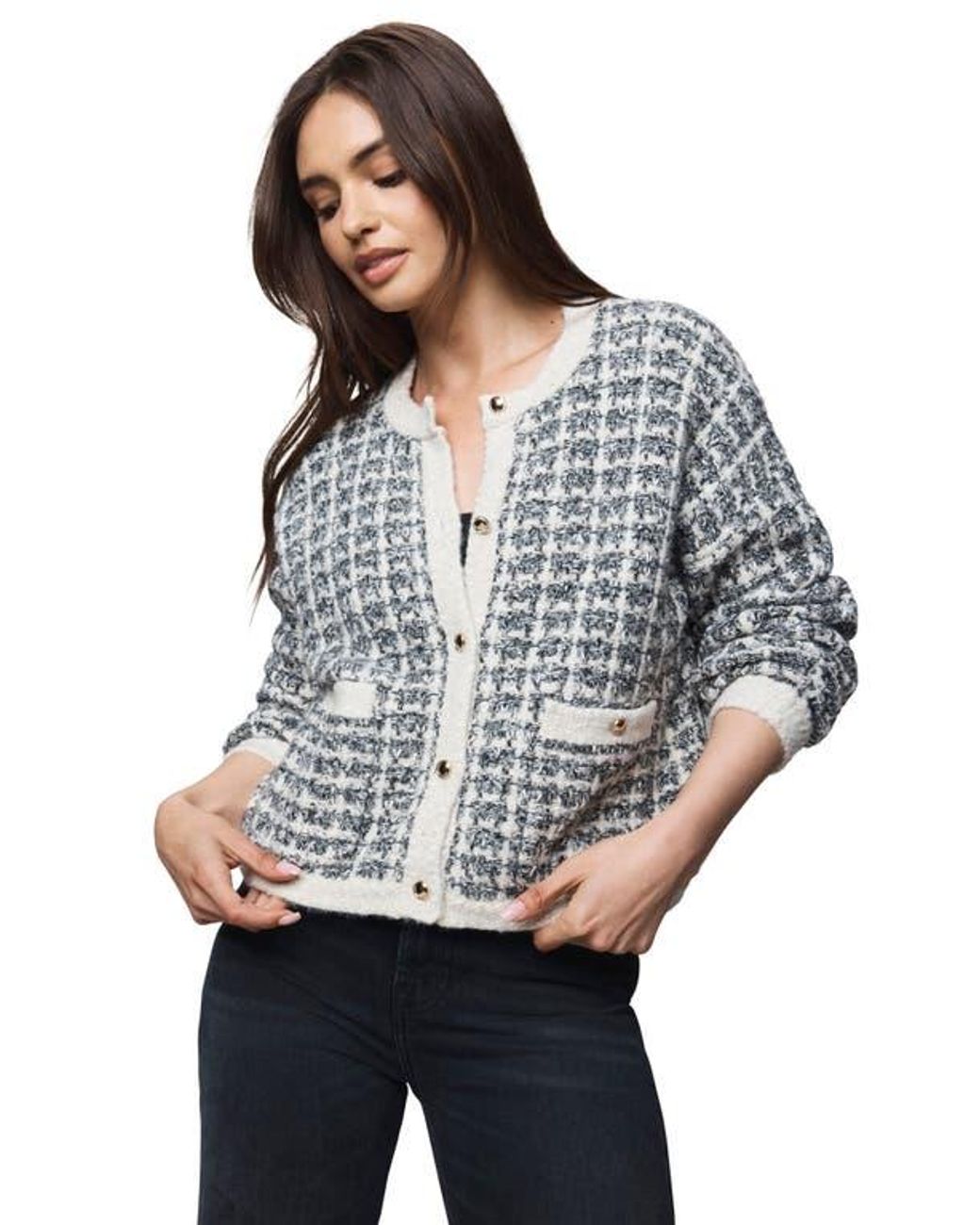 Splendid Gray Lisette Texture Cardigan