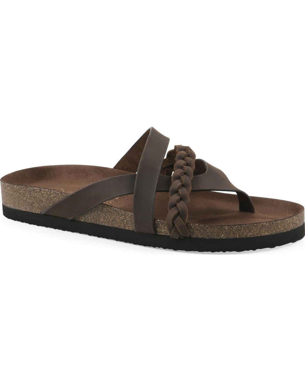White Mountain Brown Halogen Slide Sandal