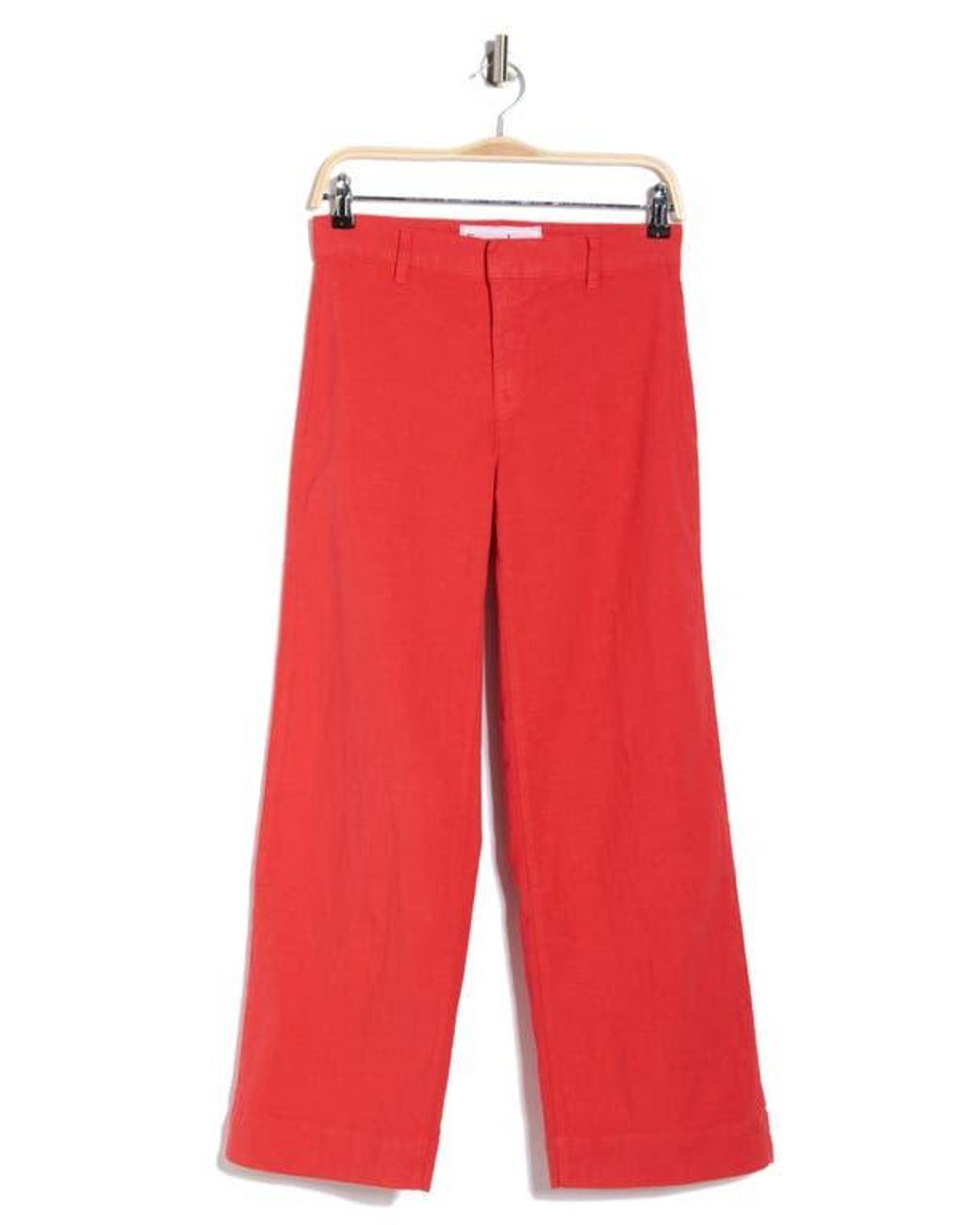 Double Wide Rack Frank & Eileen Wexford Wide Leg Cotton Pants in Red | Lyst