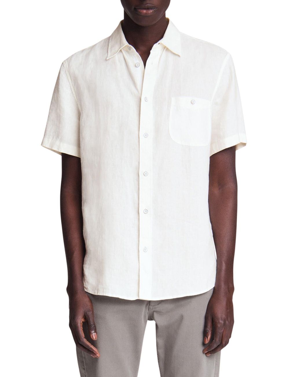 Rag & Bone Gus Linen Shirt Relaxed Fit Button Down Shirt in White for ...