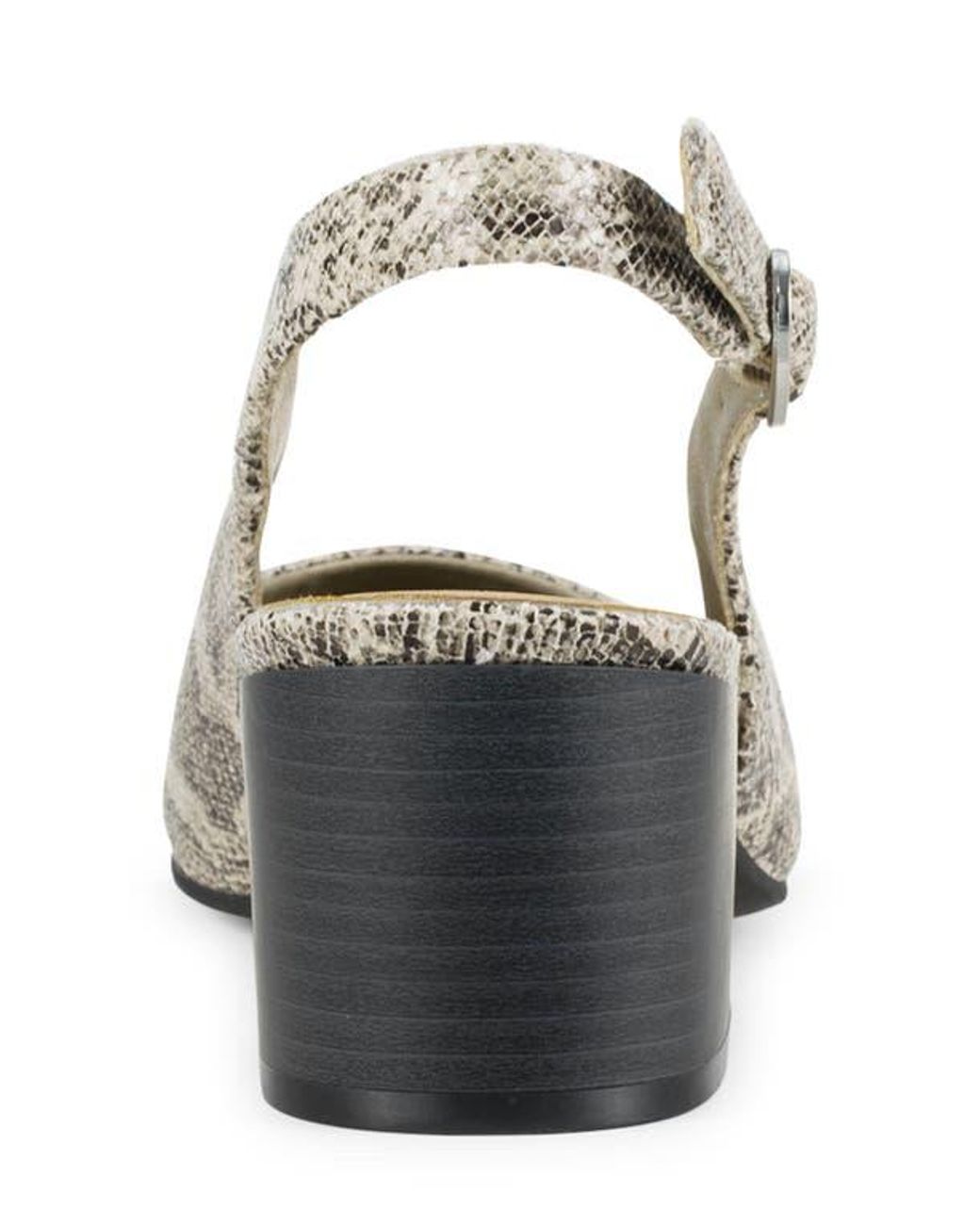 BareTraps Gray Ester Block Heel Slingback Pump