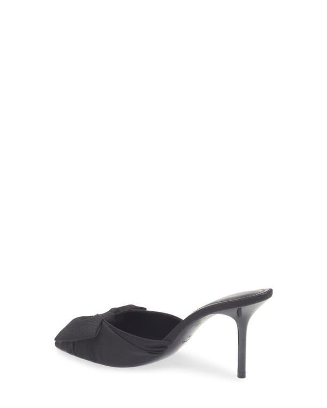 Mango Black Lasy Bow Slide Sandal