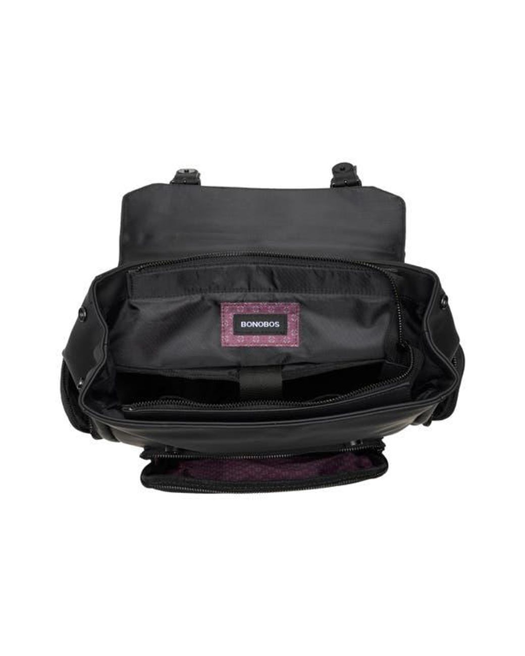 Bonobos Black Rubberized Laptop Backpack for men