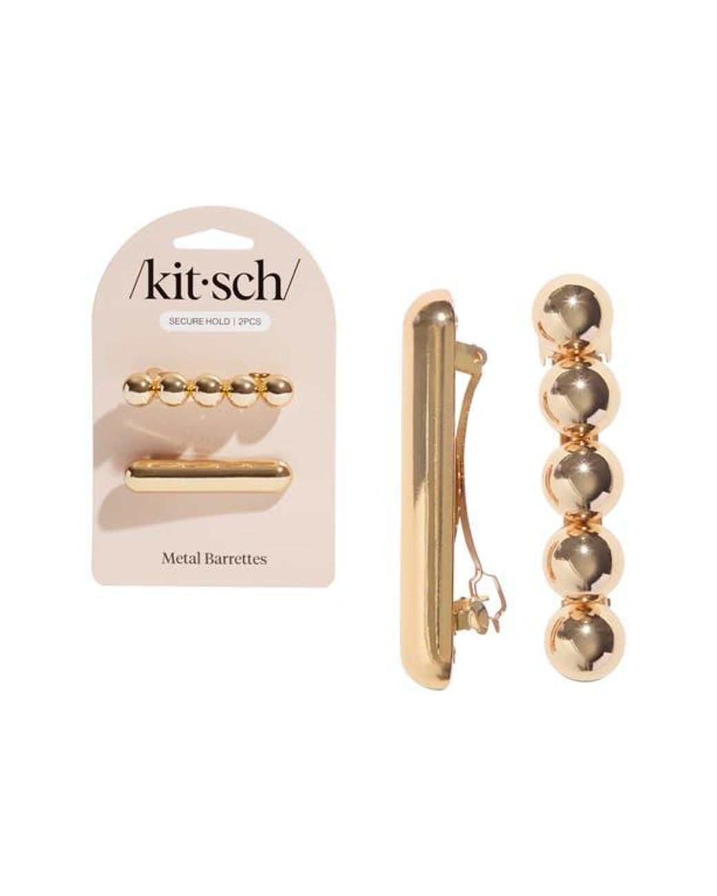 Kitsch Metallic 2-Pack Barrettes