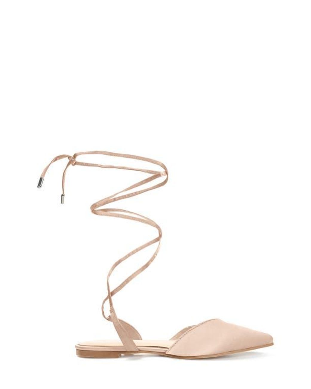 Journee Collection White Lace-Up Pointed-Toe Flat