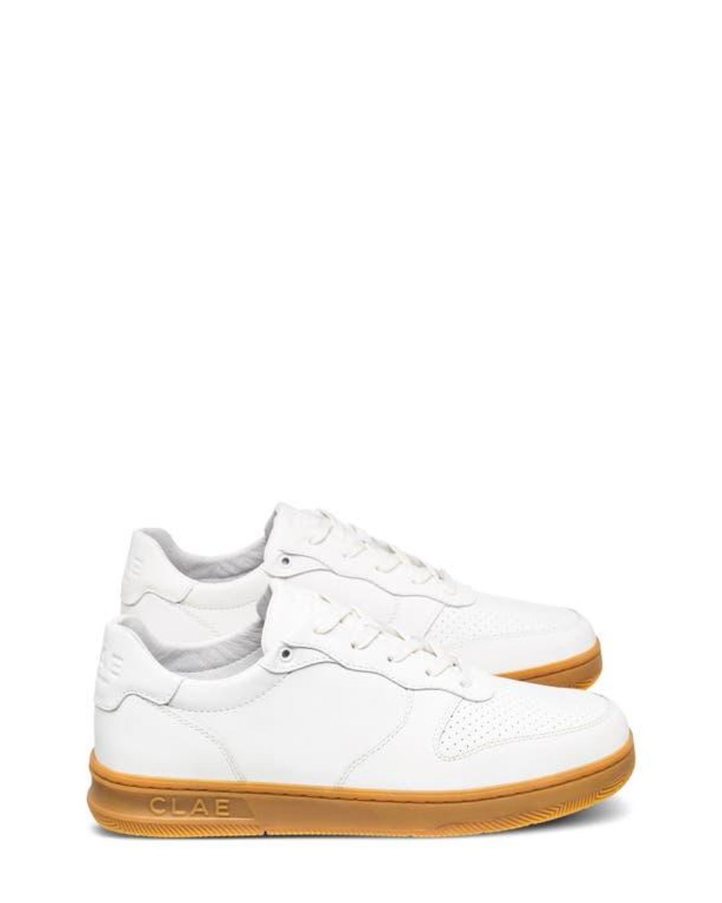 CLAE White Malone Leather Sneaker for men