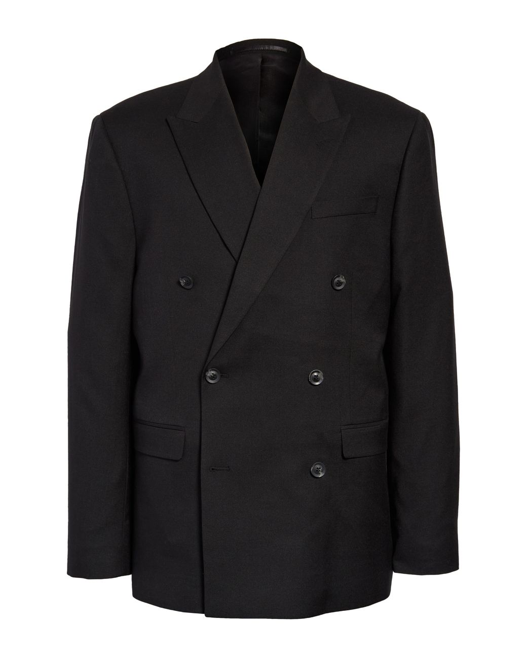TOPMAN Boxy Double Breasted Suit Jacket In Black At Nordstrom Rack for