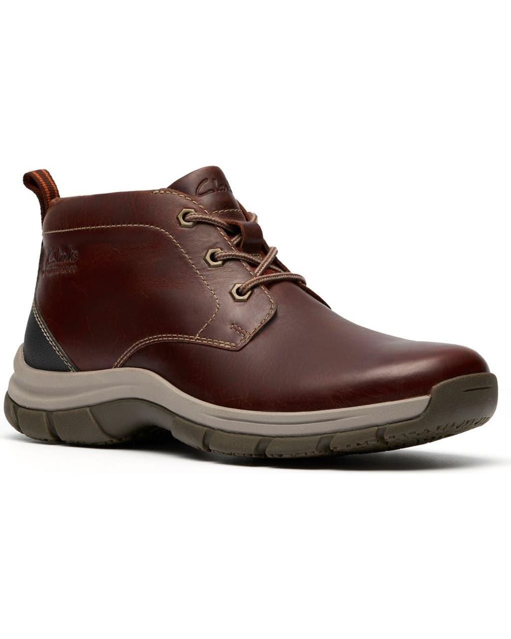 Clarks Walpath Waterproof Chukka Boot in Brown for Men | Lyst
