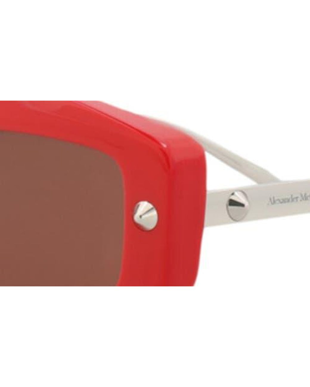 McQueen Red 52Mm Rectangular Sunglasses