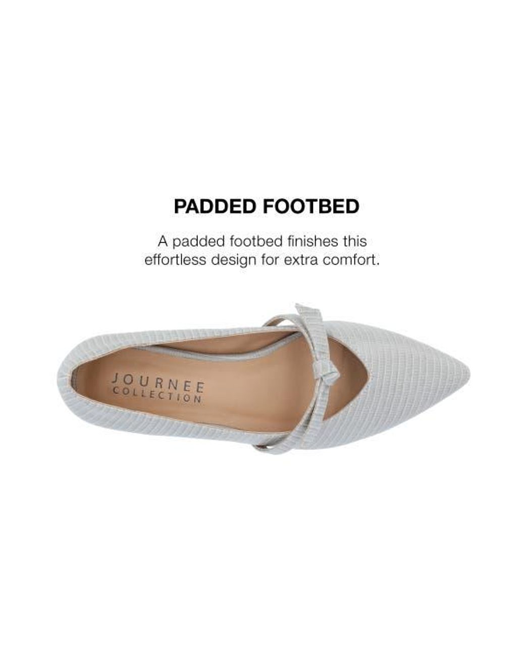 Journee Collection White Cait Snake Embossed Pump